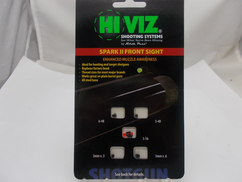 HiViz Spark II Front Sight - Red Fiber Optic Bead Replacement for Ribbed Shotguns (Remington, Mossberg)