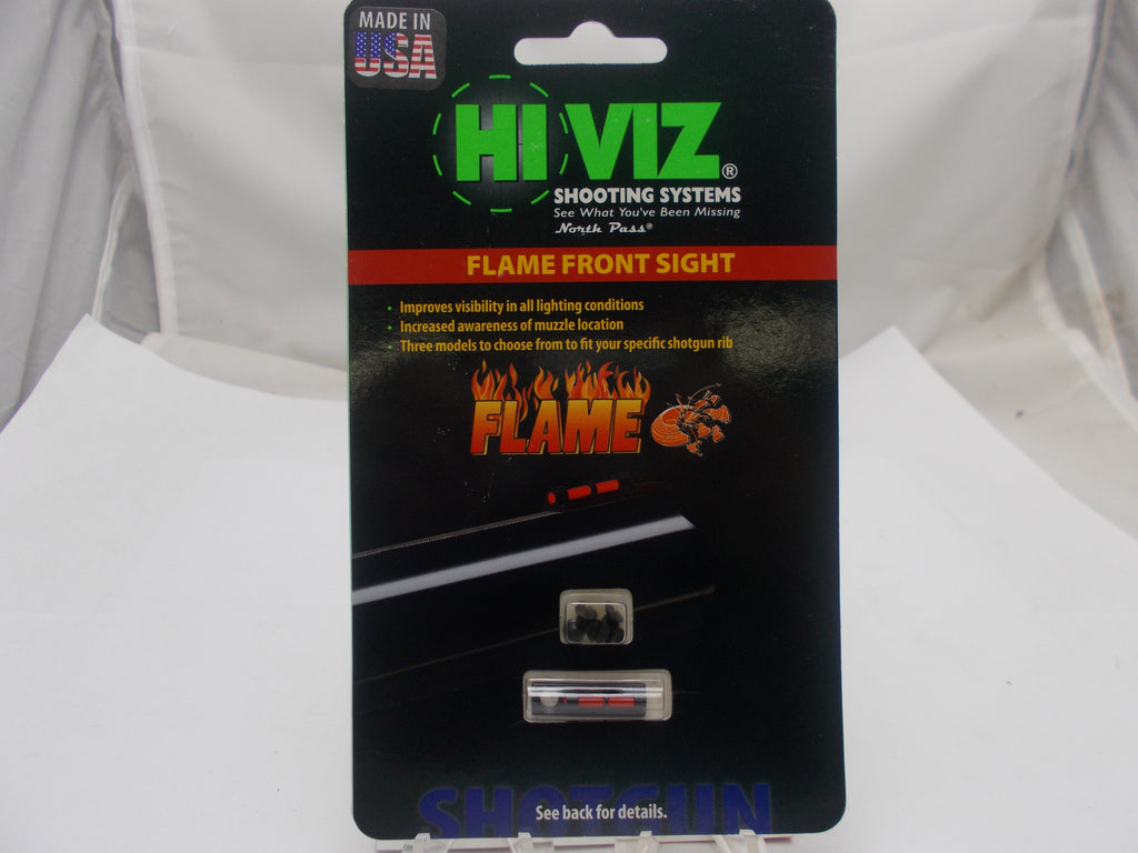 HiViz Flame Front Sight - Red Fiber Optic Bead Replacement for Ribbed Shotguns - Part FL2005-R