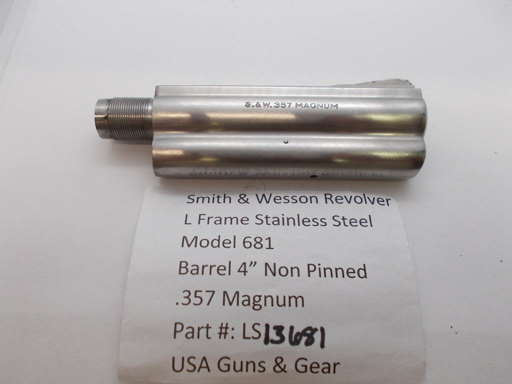 LS13681 Smith And Wesson L Frame Model 681 Stainless .357 Mag 4" Barrel  Non Pinned Used