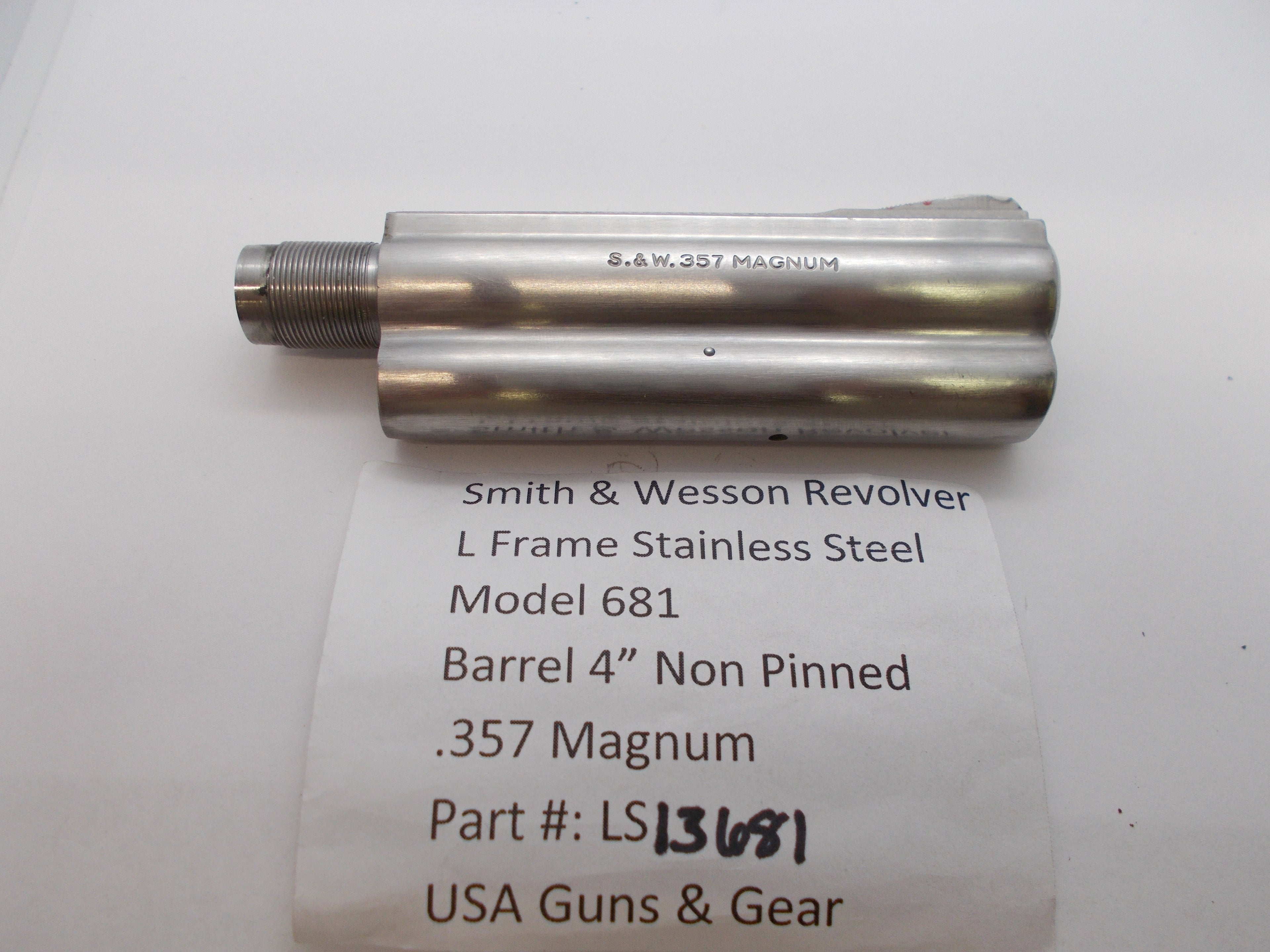 LS13681 Smith And Wesson L Frame Model 681 Stainless .357 Mag 4" Barrel  Non Pinned Used