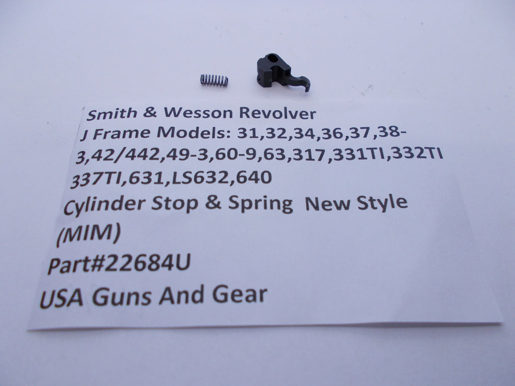 22684U Smith & Wesson J Frame Revolver Cylinder Stop & Spring New Style (MIM)