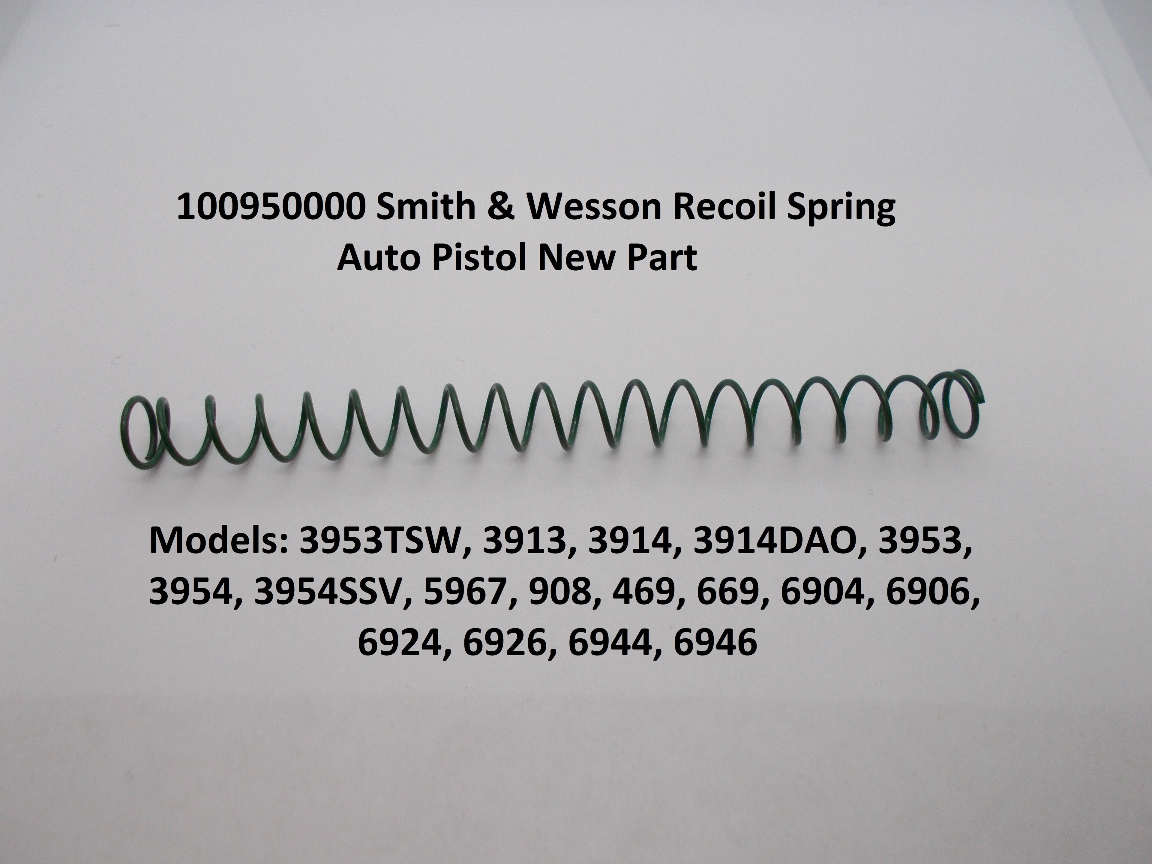 Smith & Wesson Recoil Spring - 3913, 3914, 3953, 3954, 908, 469, 669, 6904, 6906, 6924, 6926, 6944, 6946, 5967 Series
