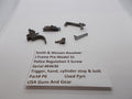 P6 S&W J Frame Pre Model 31 Trigger, Hand, Cylinder Stop & Bolt Used Parts