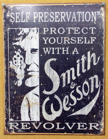 MS007 Smith & Wesson Memorabilia Wall Decor Sign
