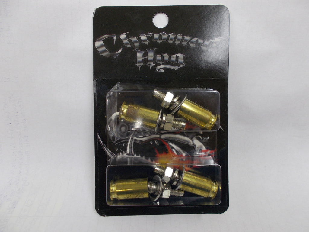 .45 Caliber Brass Bullet License Plate Fasteners
