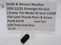43179 J Frame Pre Model 43,1955 22/32 Airweight Thumb piece & Screw Used Part
