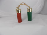 HL012 Red & Green Plastic Shotgun Shell Ornaments