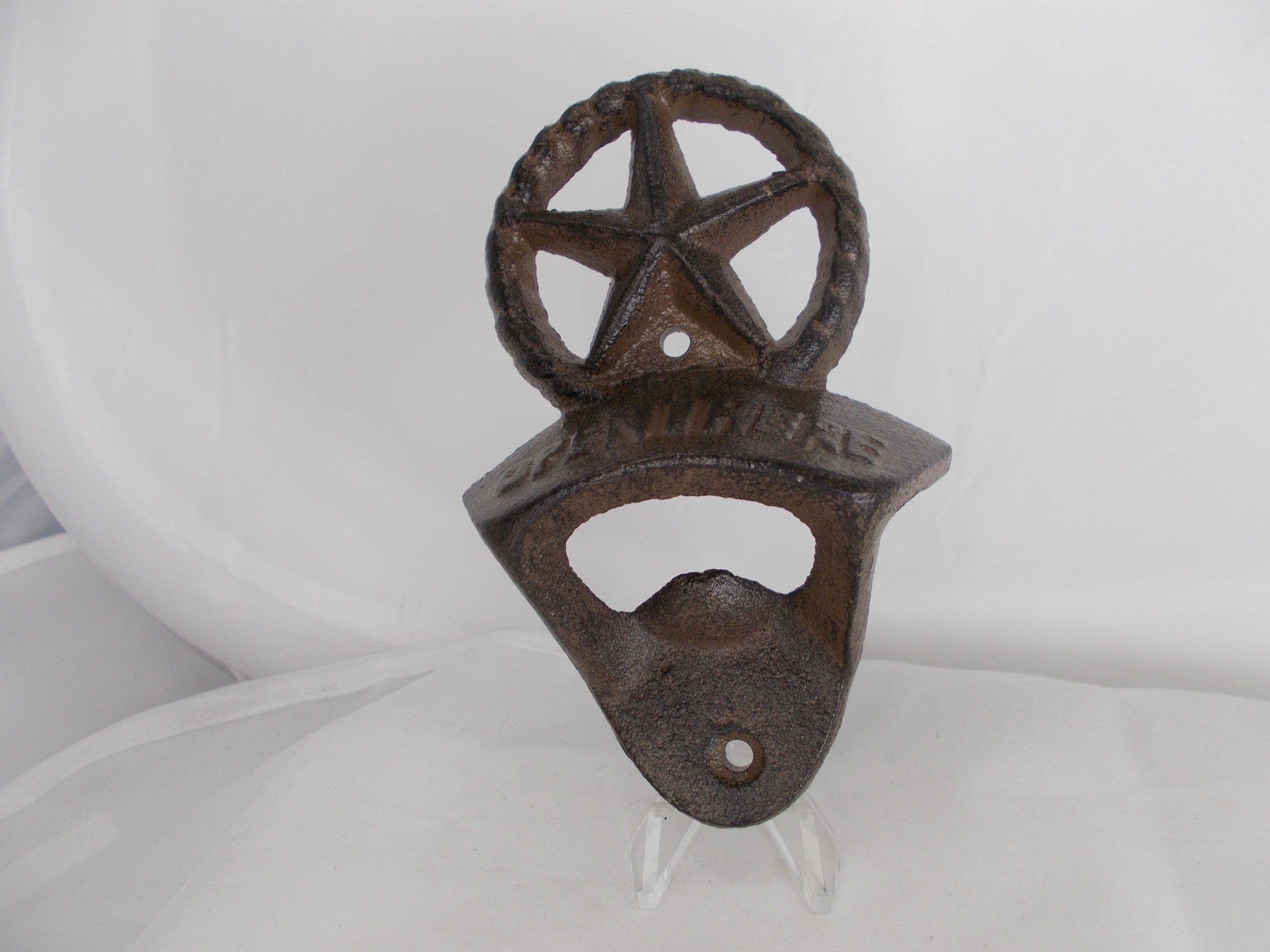 HL016 Brown Western Star Iron Bottle Opener
