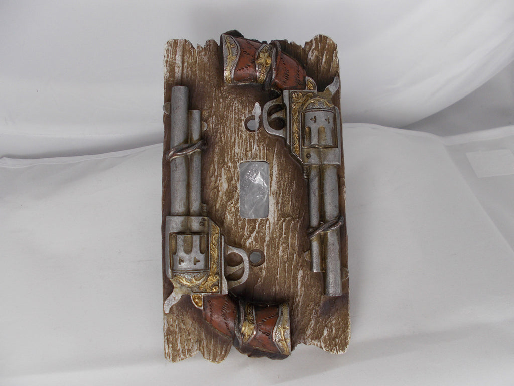 HL024 Western Pistol Resin Single Switch Plate