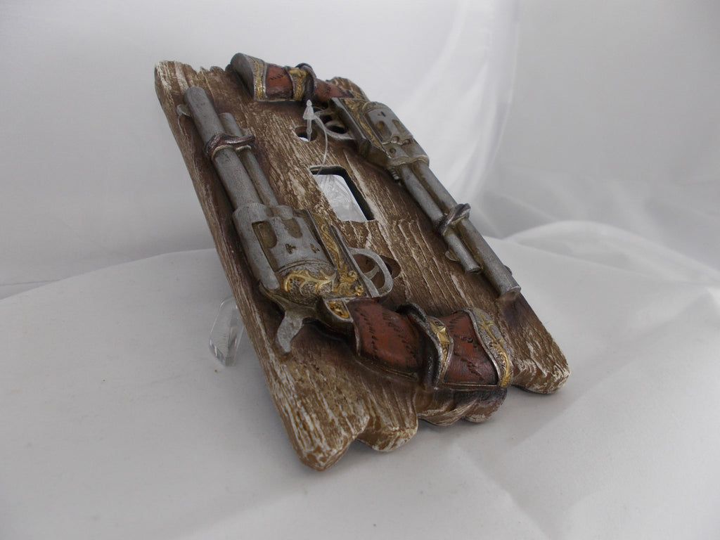 HL024 Western Pistol Resin Single Switch Plate
