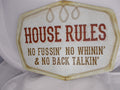 HL045 House Rules Metal Sign