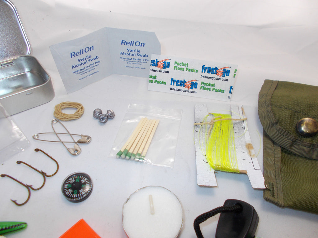 SV1 E.D.C. Mini Tin Emergency Survival Kit Altoids With Pouch 35+Items