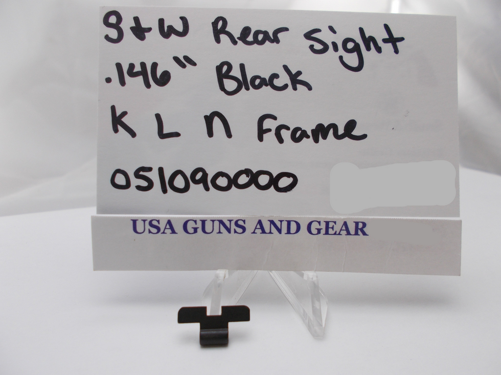 Smith & Wesson K/L/N Frame Rear Sight Blade - .146" Black - Factory New Part 051090000