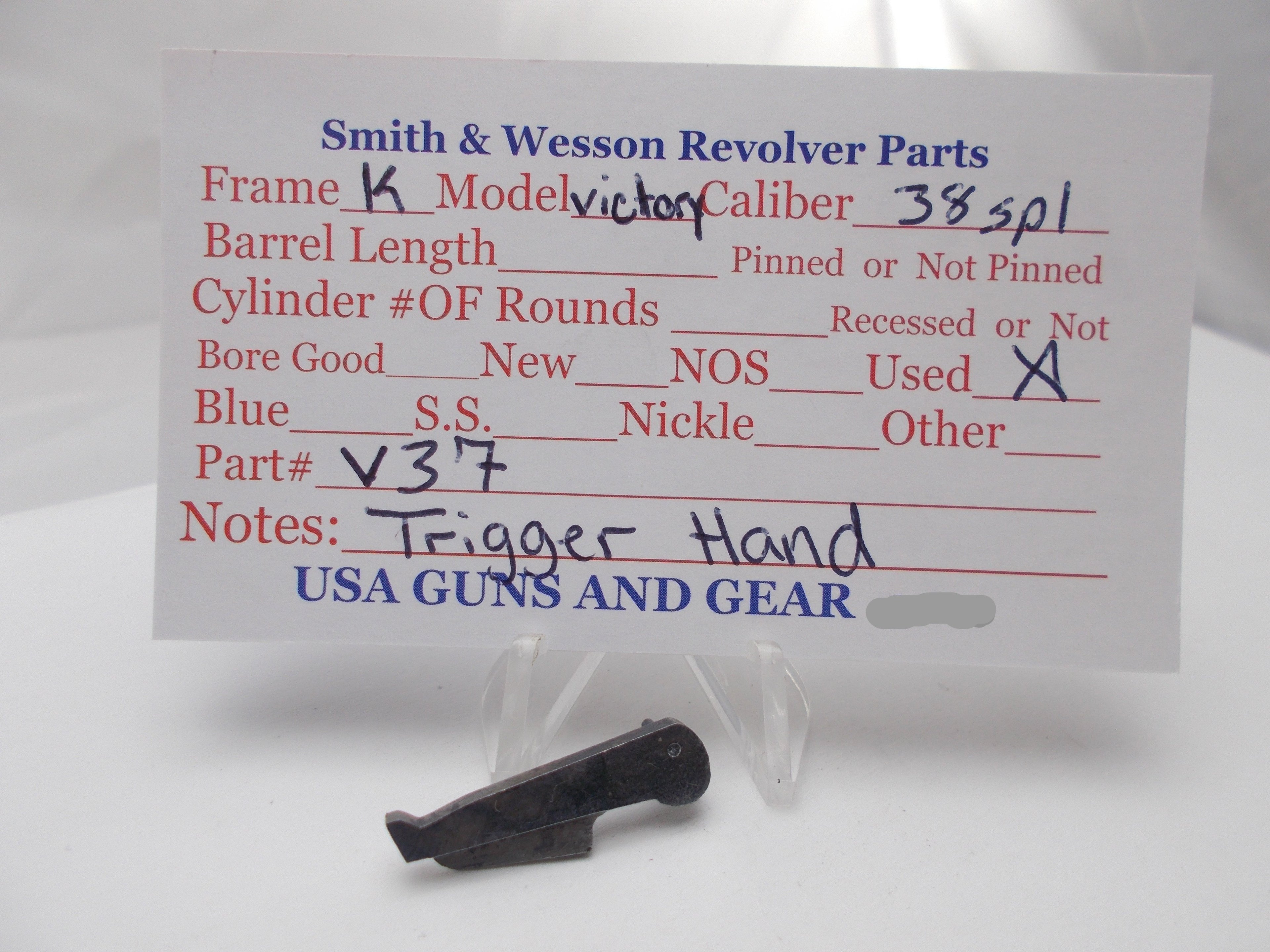 V37 Smith & Wesson M&P Victory WWII 38 Special Trigger Hand