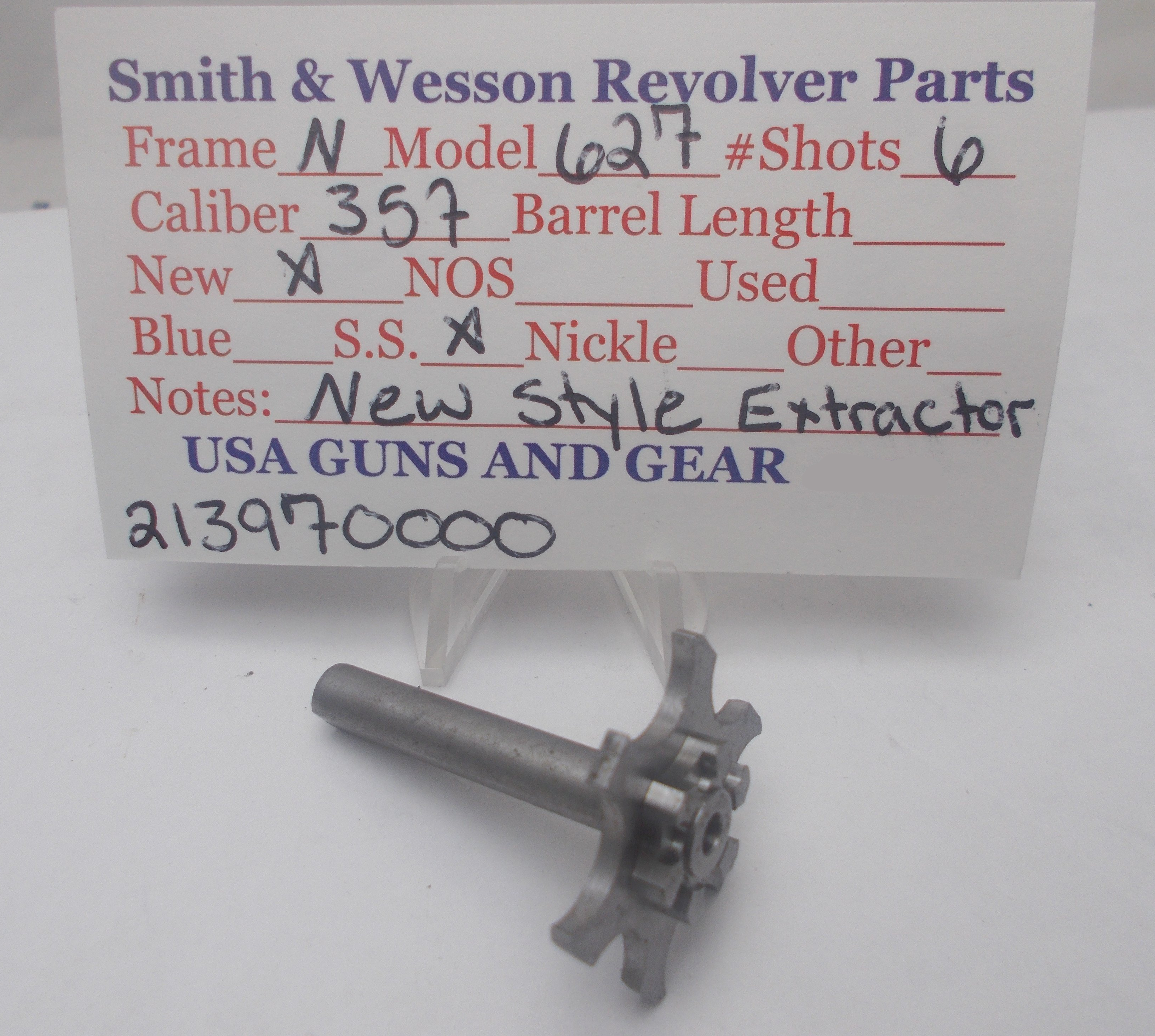 S&W N Frame Model 627 Extractor Stainless Steel .357 Magnum 213970000