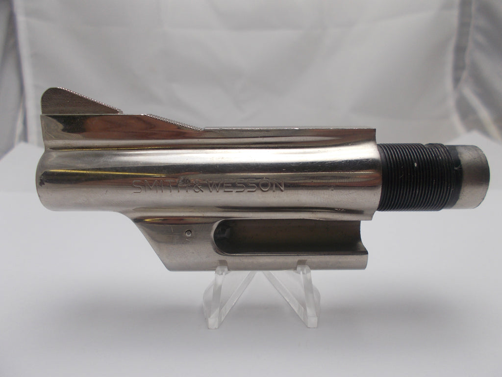 N53 Smith And Wesson N Frame Model 28 HWY Patrolman 4" Pinned Barrel Nickel Used 357