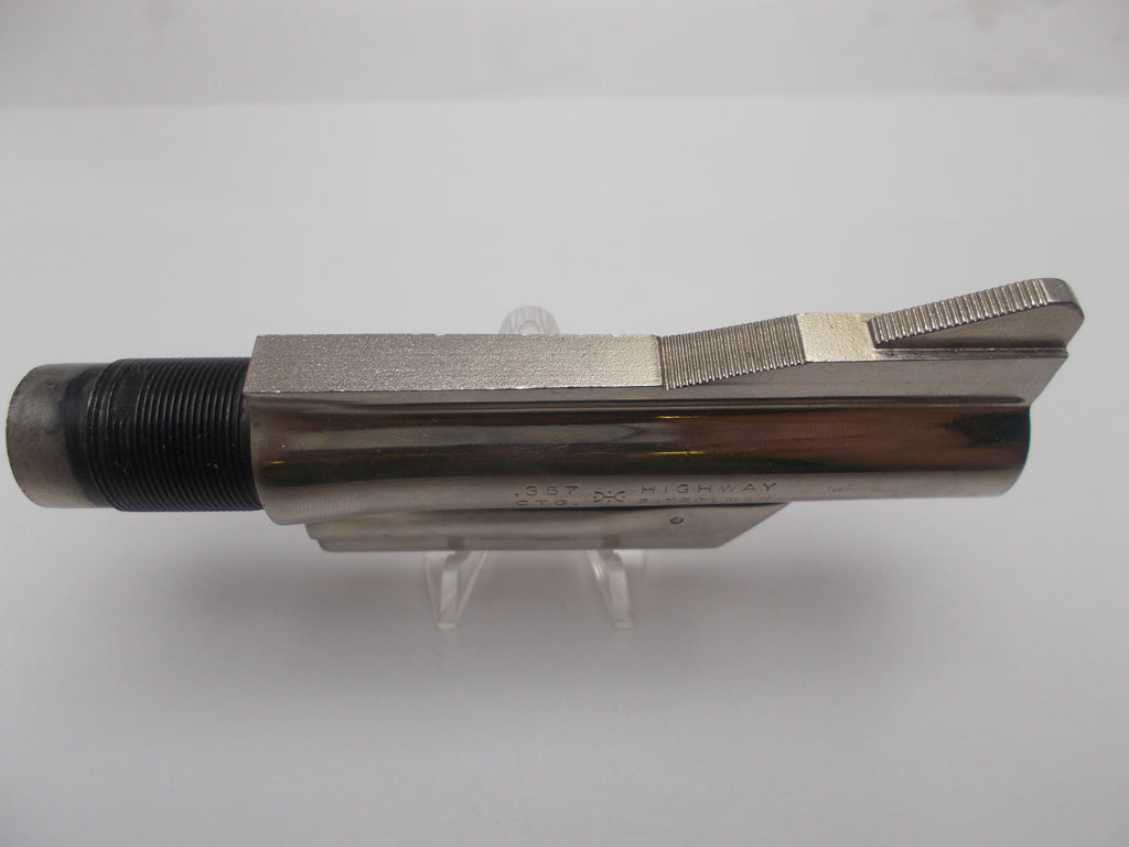 N53 Smith And Wesson N Frame Model 28 HWY Patrolman 4" Pinned Barrel Nickel Used 357