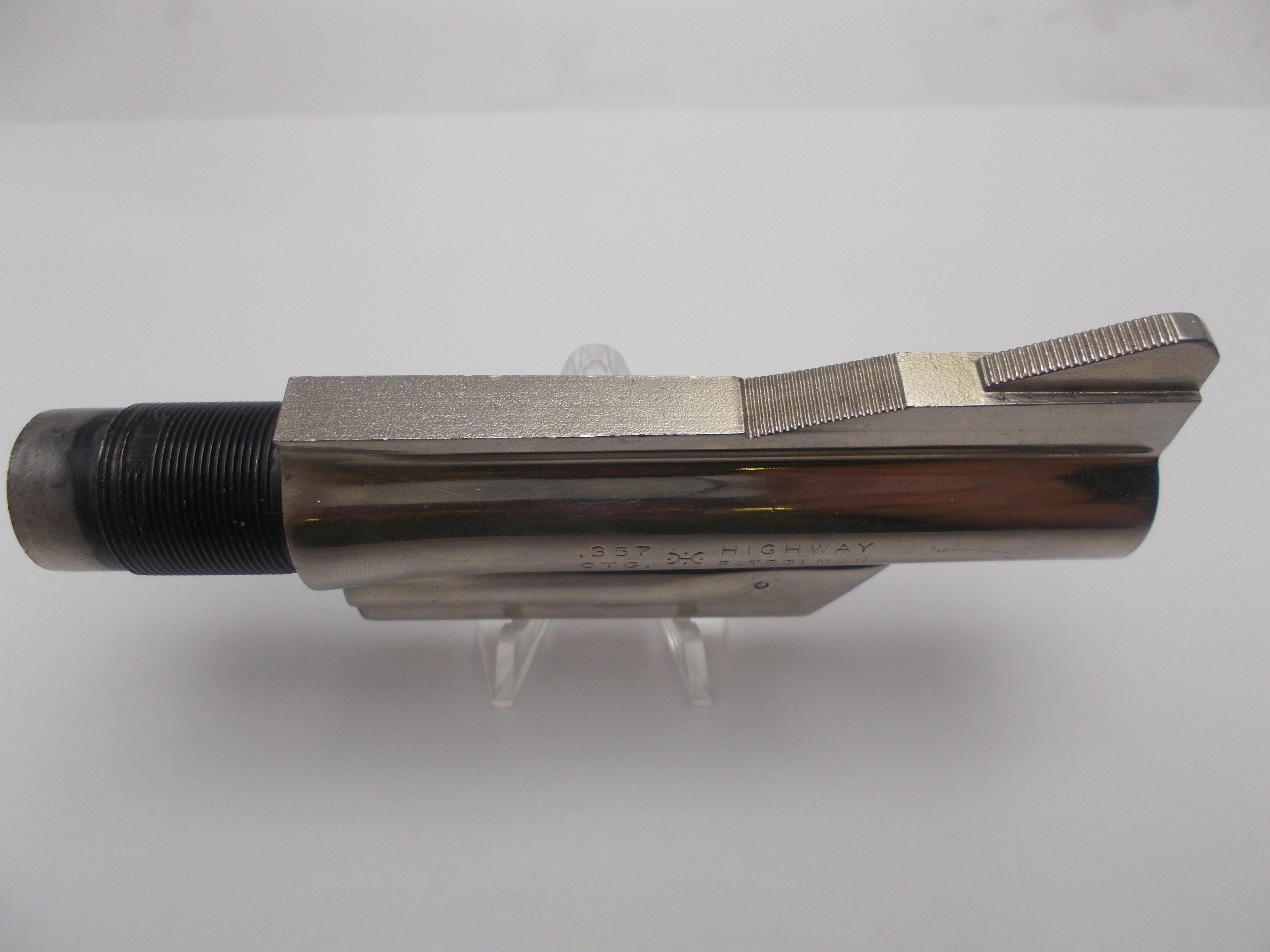 N53 Smith And Wesson N Frame Model 28 HWY Patrolman 4" Pinned Barrel Nickel Used 357