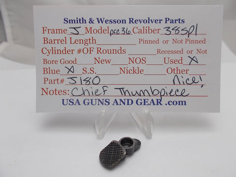 J180 Smith and Wesson J Frame Model Pre 36 Thumbpiece Blue Used 38Spl