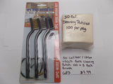 GP3 .50 Caliber 12Ga USGI Bore Cleaning Patches and 3 Brush Set