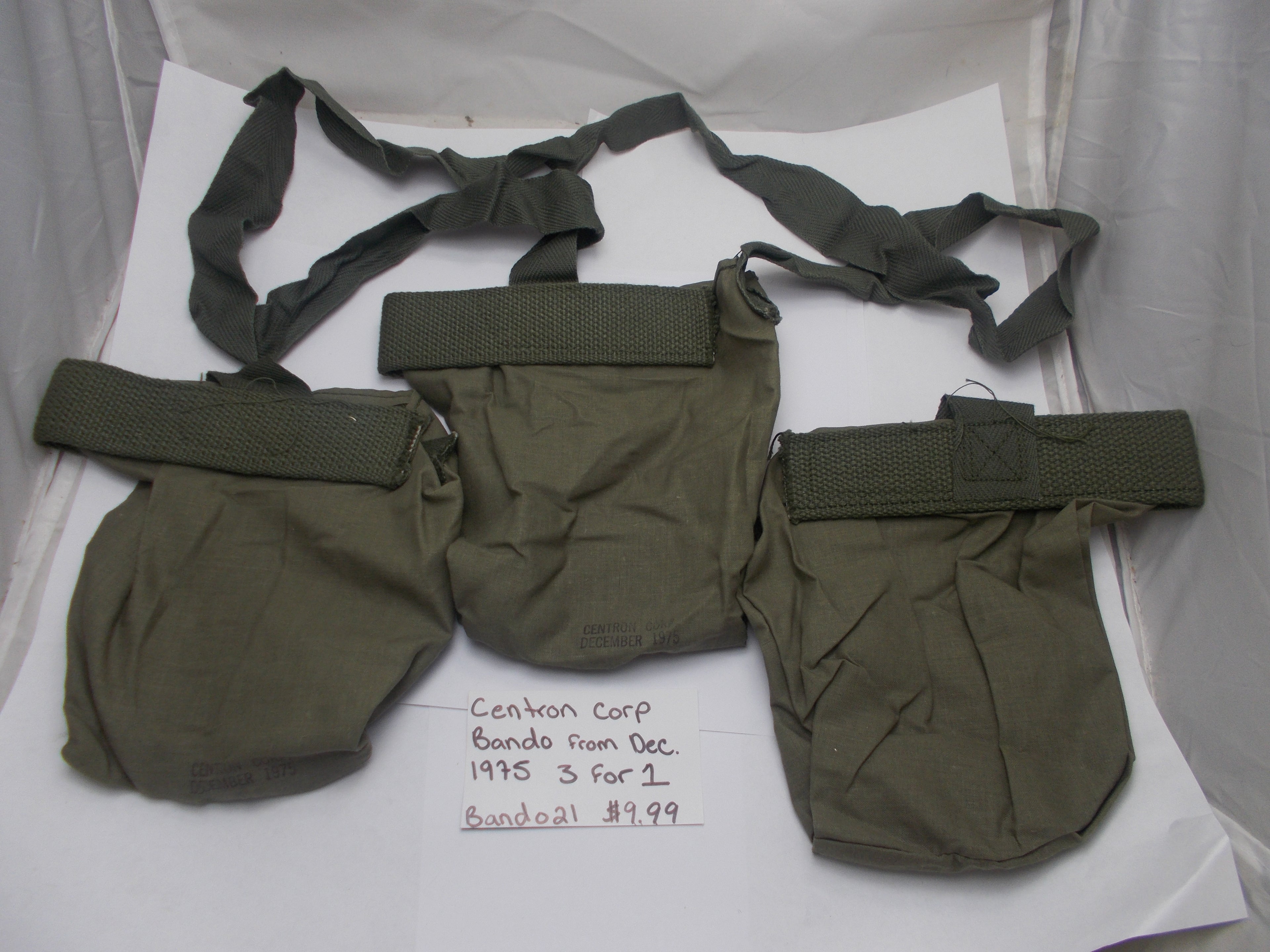 Bando21 M60 Bandoleer Pouch Centron Corp December 1975 OD Green