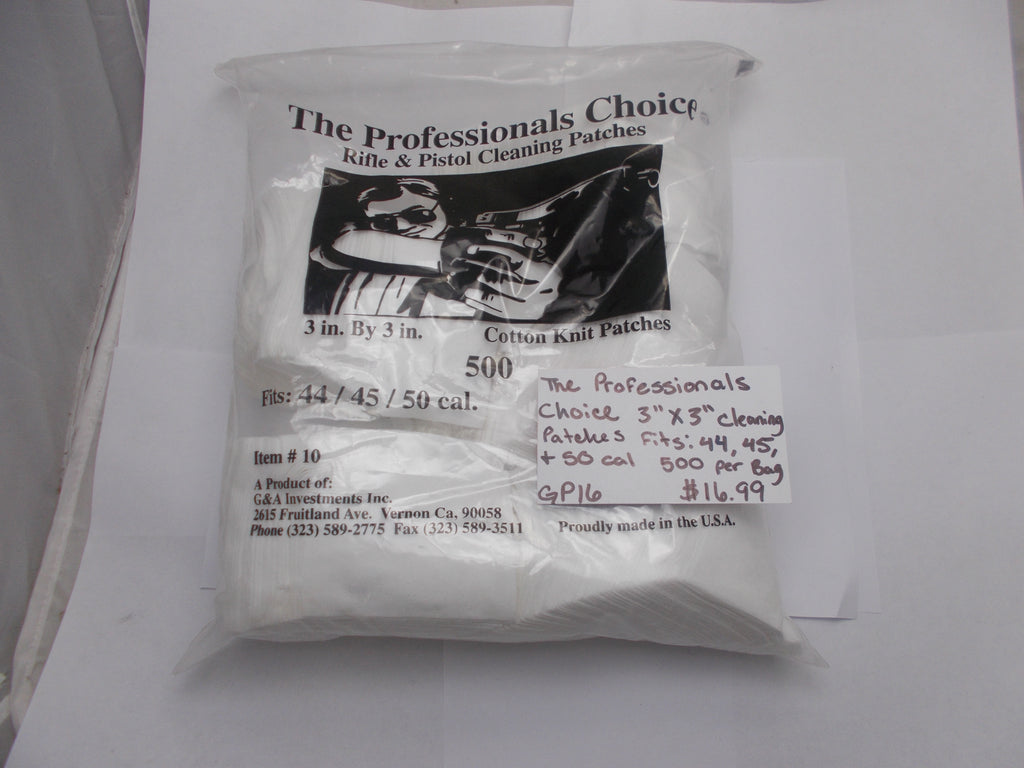 Gp16 The Pro Choice Item #10 44, 45, & 50 Cal Cotton Knit Patches Qty 500
