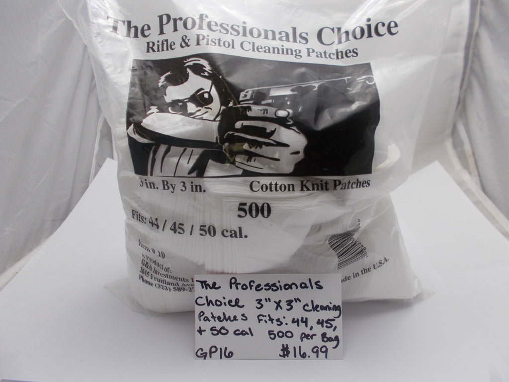 Gp16 The Pro Choice Item #10 44, 45, & 50 Cal Cotton Knit Patches Qty 500