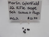 MG2 Marlin Glenfield .22 Rifle Scope Set Screws & Plugs