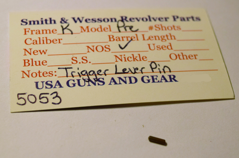 5053 Smith & Wesson K Frame Pre-Model Trigger Lever Pin NOS