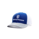 WEB000048 Smith & Wesson Blue White & Grey Trucker Style Hat