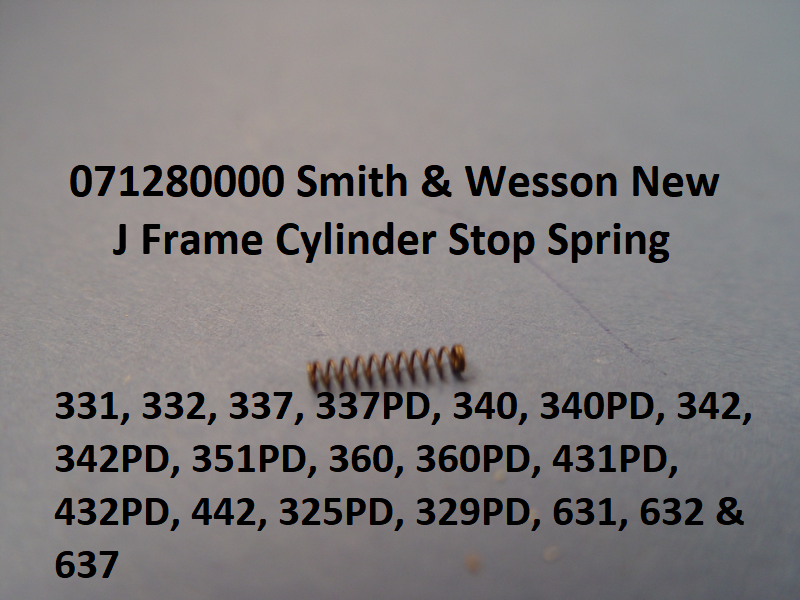 Smith & Wesson New J Frame Cylinder Stop Spring 071280000