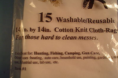 GP0032 The Pro's Choice Item #1 15 Washable Reusable 14" X 14" Cotton Cloth