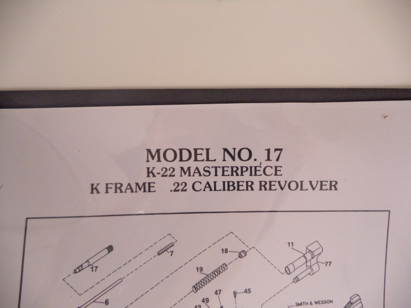 DK17 Smith & Wesson K Frame Model 17 K-22 Masterpiece .22 Revolver Parts Diagram COPY