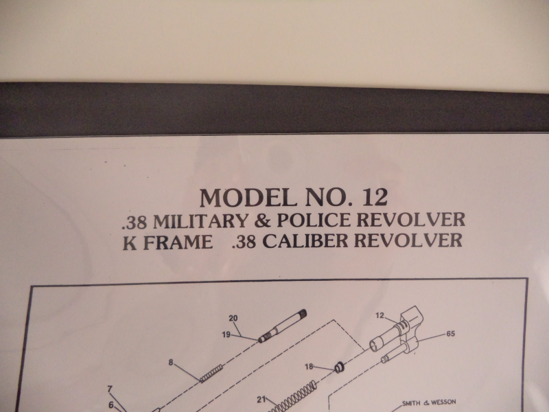 DK12 Smith & Wesson K Frame Model 12 .38 Special M&P Revolver Parts Diagram COPY