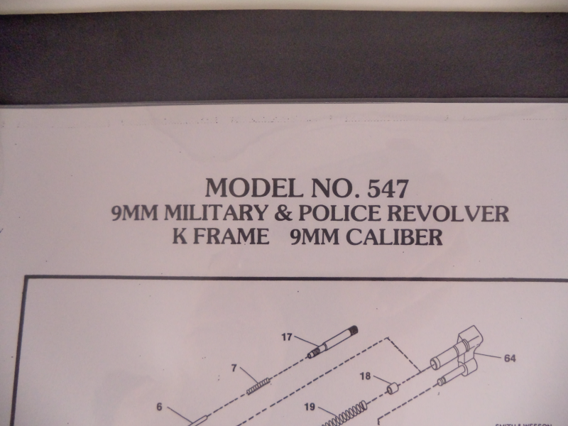 DK547 Smith & Wesson K Frame Model 547 9MM M&P Revolver Parts Diagram COPY