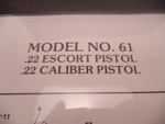DJ61 Smith & Wesson Model 61 .22 Escort Pistol Parts Diagram COPY
