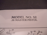 DM52 Smith & Wesson Model 52 .38 Special Master Pistol Parts Diagram COPY