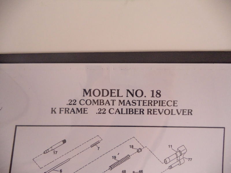 DK18 Smith & Wesson K Frame Model 18 .22 Combat Masterpiece .22 Revolver Parts Diagram COPY