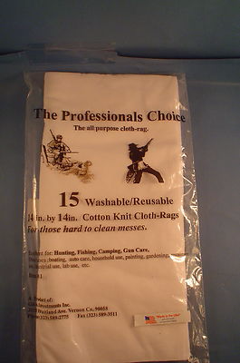 GP0032 The Pro's Choice Item #1 15 Washable Reusable 14" X 14" Cotton Cloth