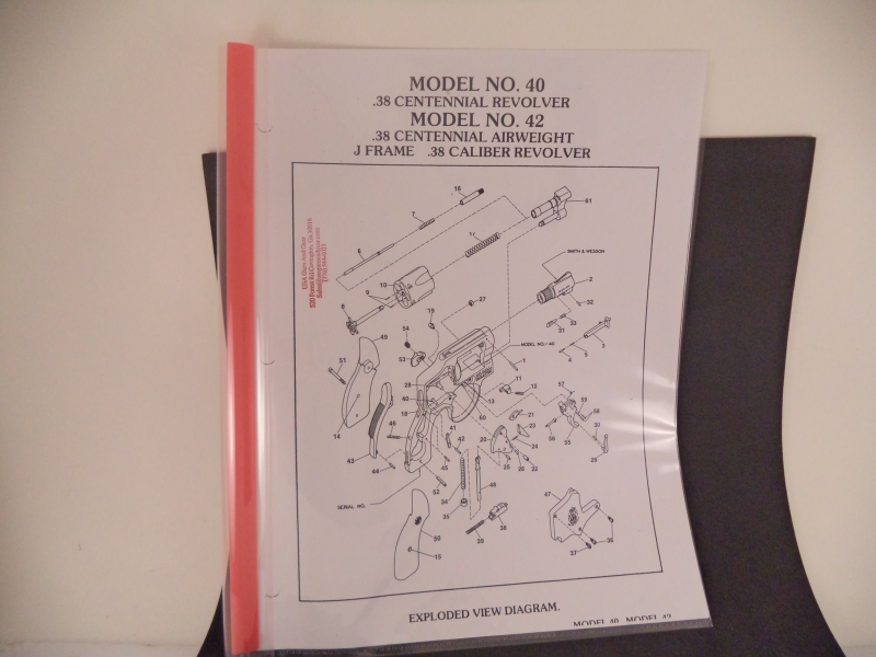 DJ38 Smith & Wesson Model 38 J Frame .38 Bodyguard Airweigt Revolver Parts Diagram COPY