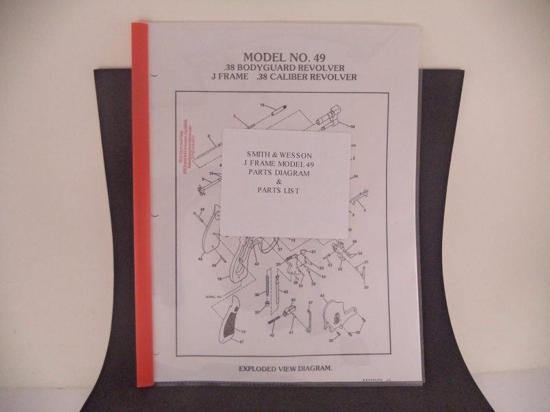 DJ49 Smith & Wesson J Frame Model 49 .38 Special Bodyguard Revolver Parts Diagram COPY