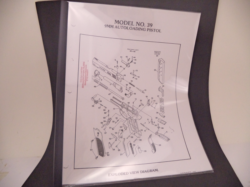 DM39 Smith & Wesson Model 39 9MM Autoloading Pistol Parts Diagram COPY