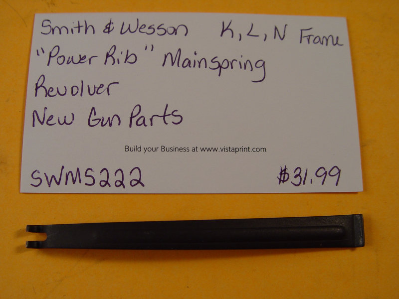 SWMS222 Smith & Wesson New K, L & N Frame "Power Rib" Mainspring