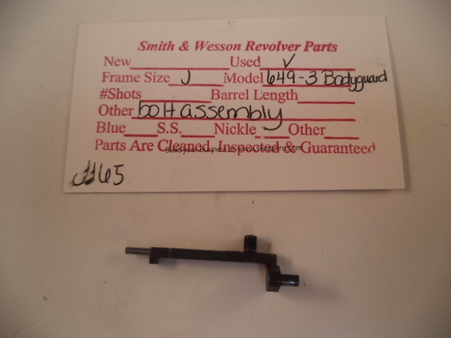J165 Smith & Wesson Used J Frame Model 649-3 Bodyguard .357 Magnum Bolt Assembly