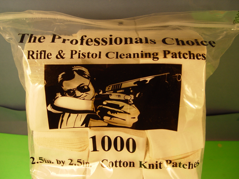 GP0020 The Pro Choice Item #3  38/357/45 Caliber 9mm/10mm Cleaning Patches 1000 per Packet