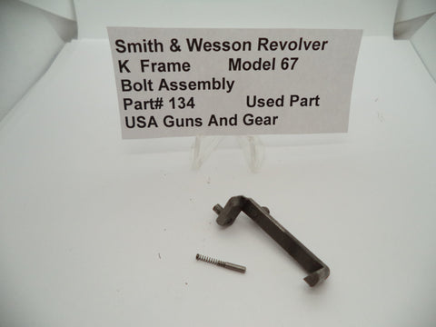 134 Smith & Wesson K Frame Revolver Model 67 Bolt Assembly Used