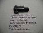 J376 Smith & Wesson J Frame Model 37 Revolver Part Used Blue Airweight 2" Barrel